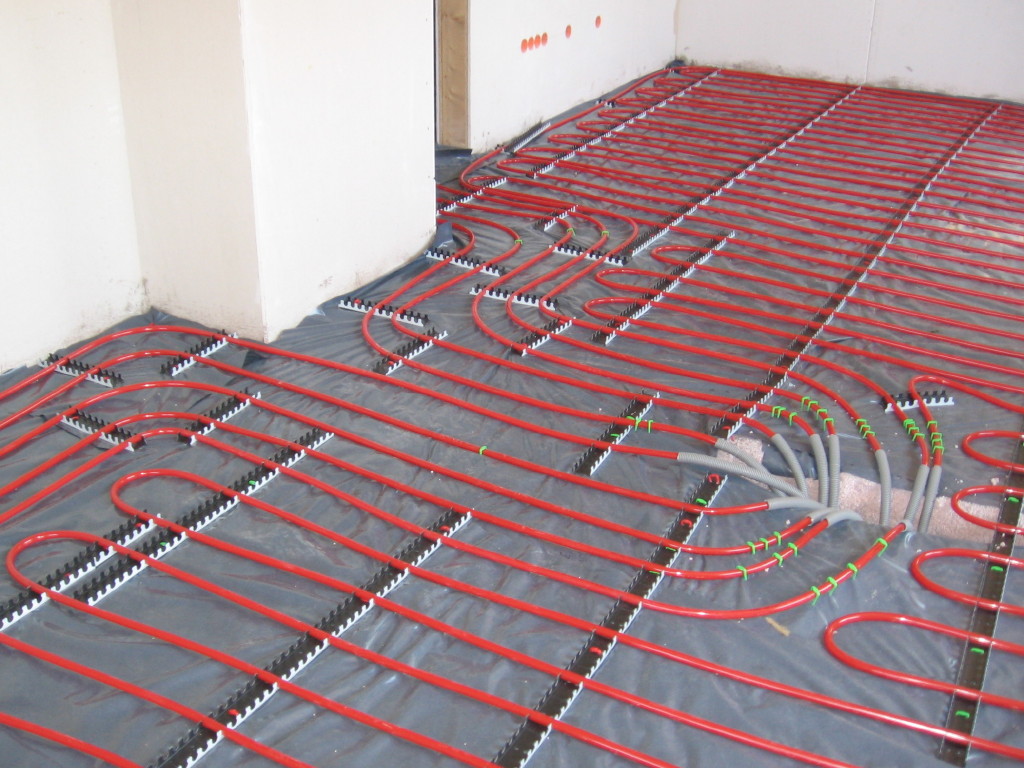 Hydronic heating insulation