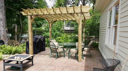 wood pergola